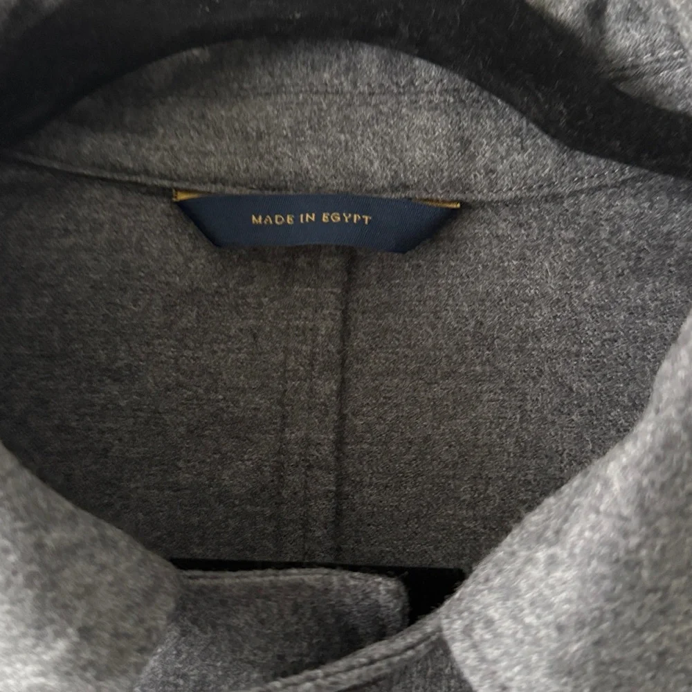 Brooks Brothers Tailored Shirt Jacket in Wool Flannel gray 42r